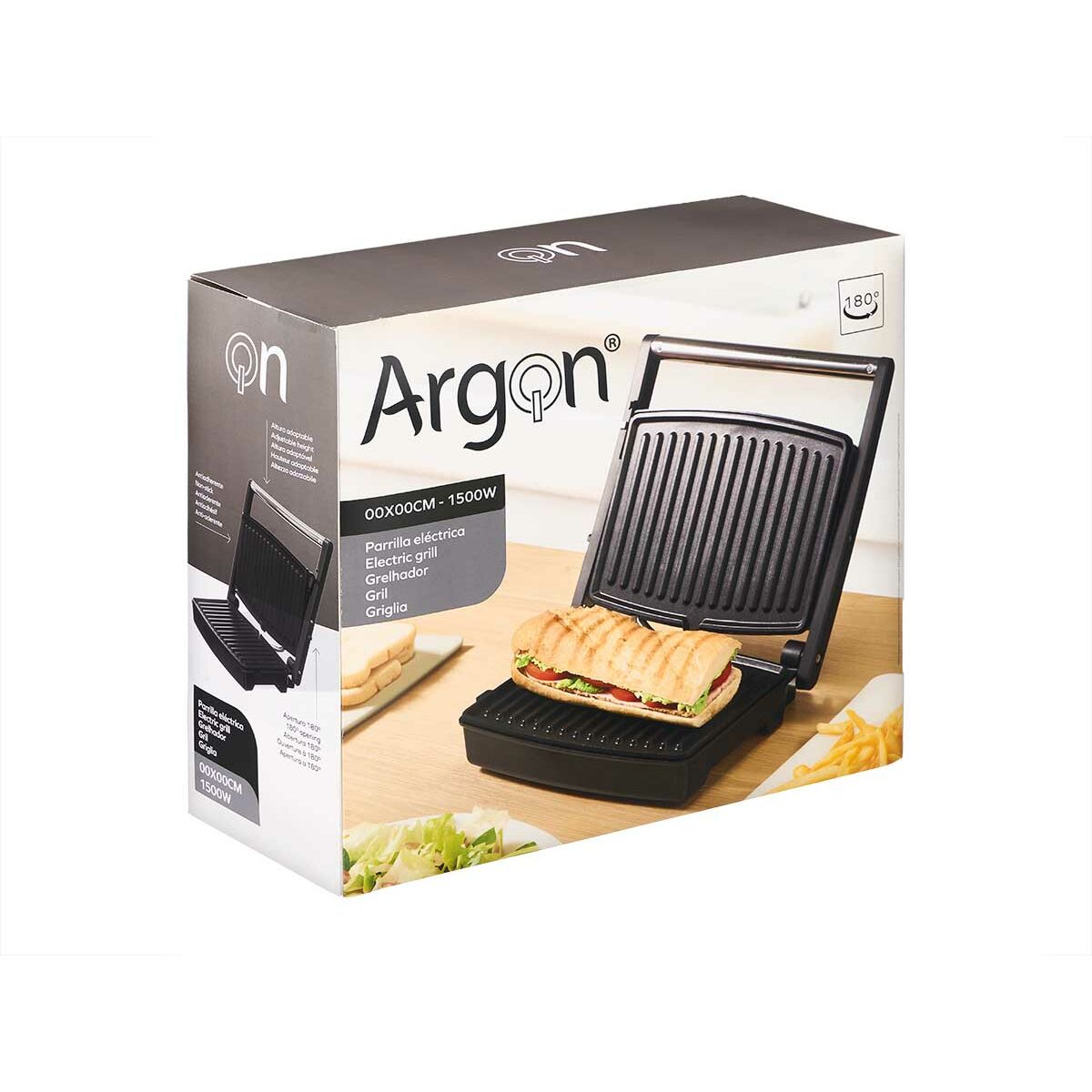 Gril contact Argon Noir 1500 W