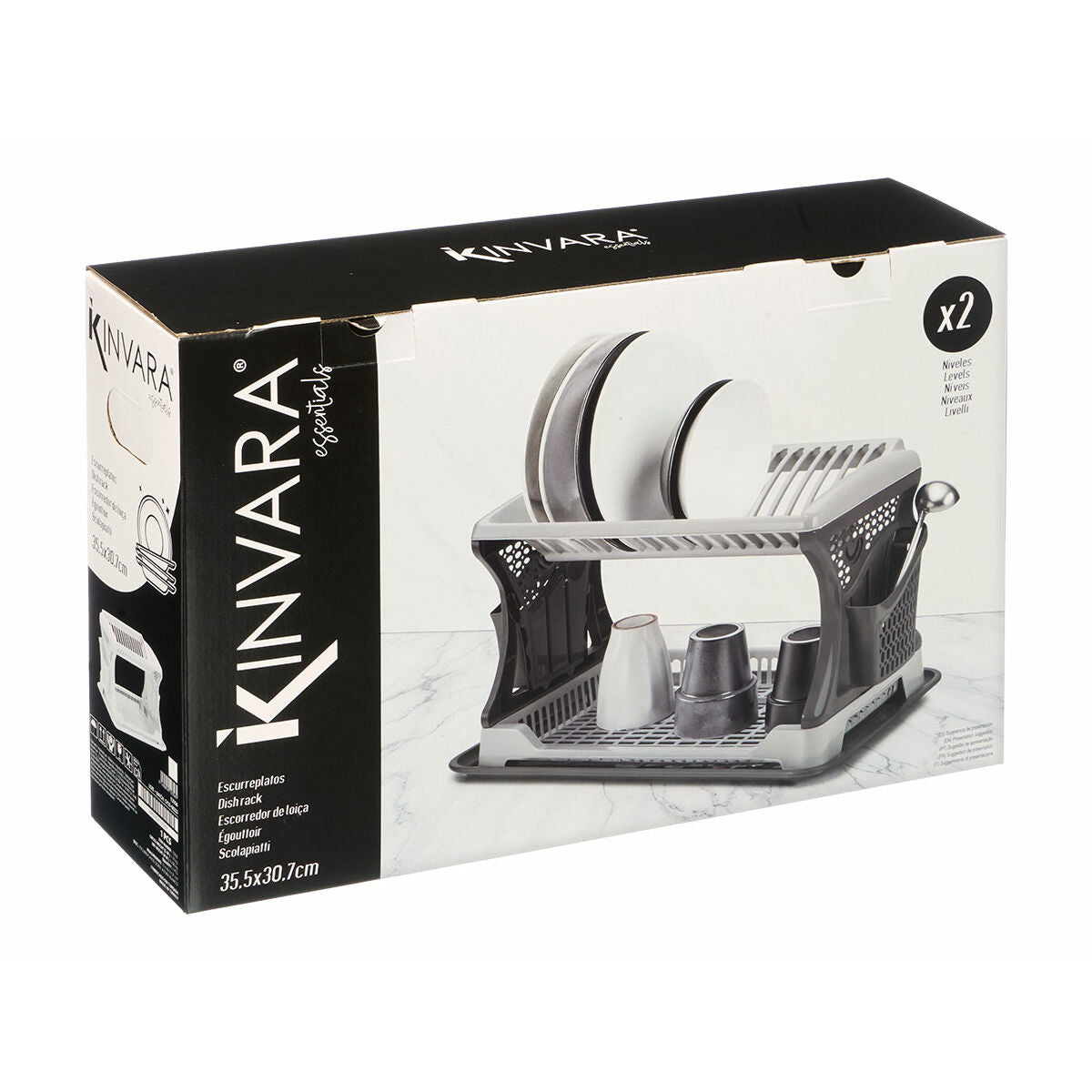 Égouttoir pour Évier Kinvara Gris 47,5 x 30 x 27,5 cm