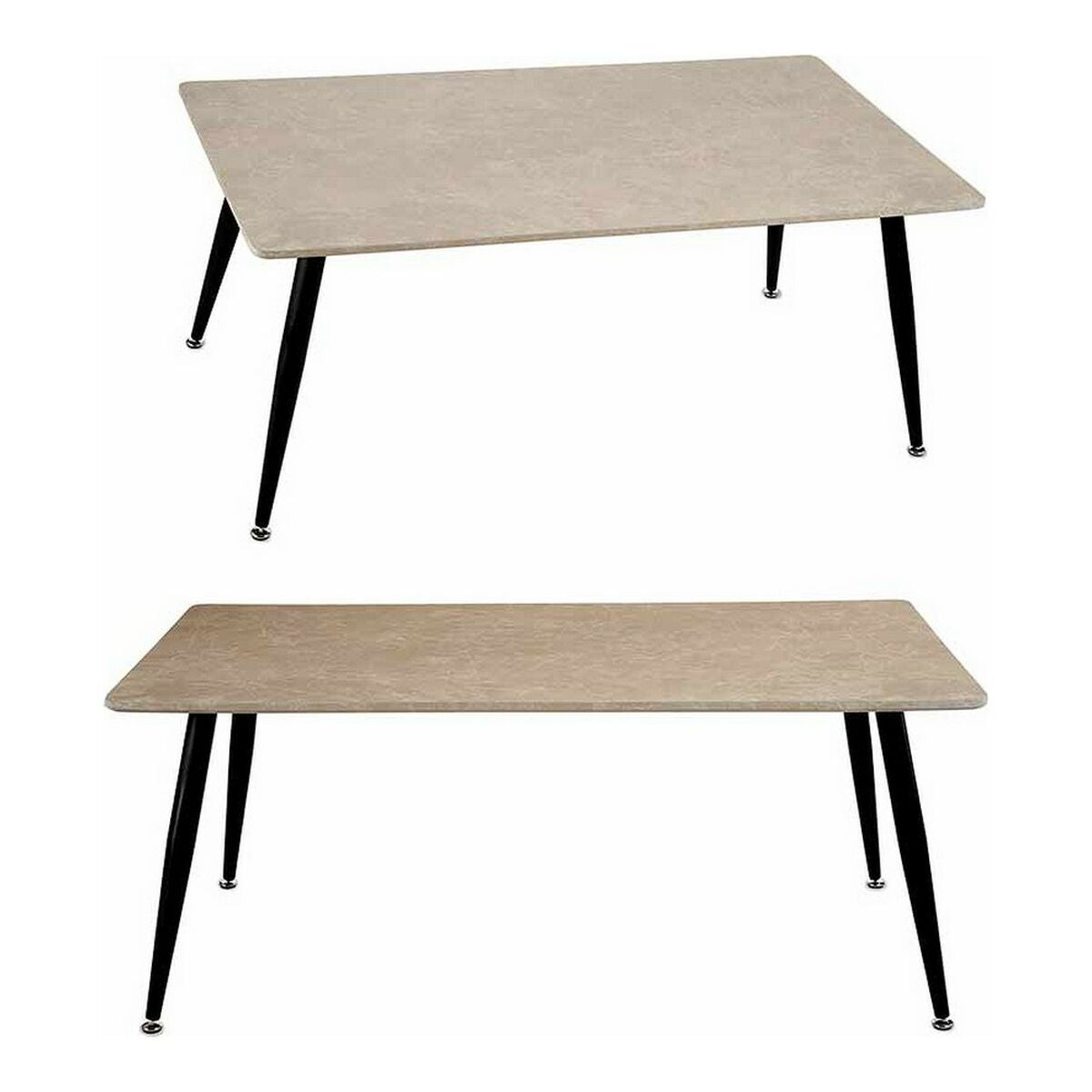 Table Basse Gift Decor Blanc Noir 60 x 110 x 45 cm Pierre