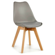 Chaise de Salle à Manger Gift Decor Marron Gris Marron Clair Bois Plastique 42 x 80 x 50 cm