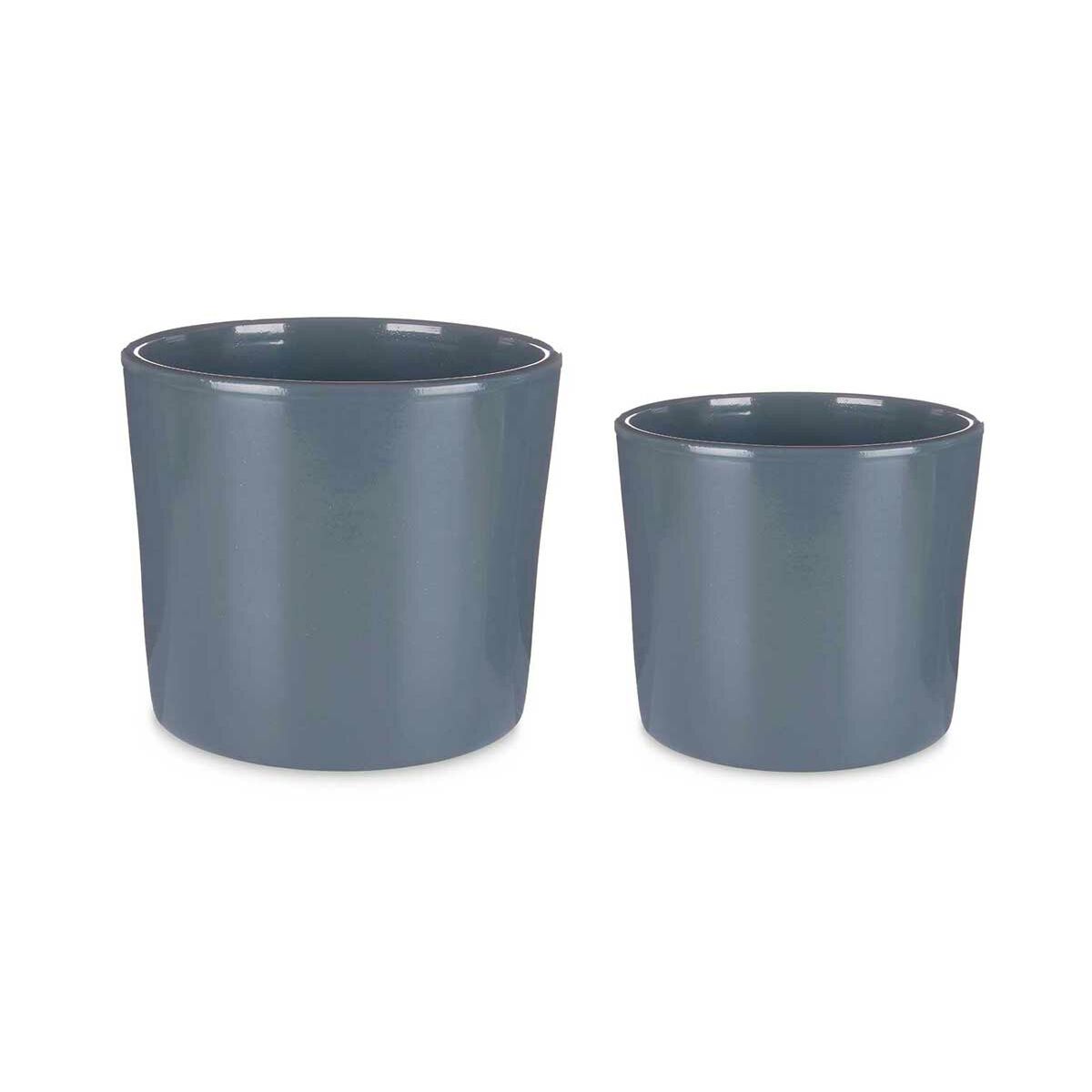 Set de pots Ibergarden Anthracite Argile Ø 22 cm Ø 27 cm 22 x 22 x 19 cm 27 x 27 x 23 cm 27 x 23 x 27 cm 2 Pièces