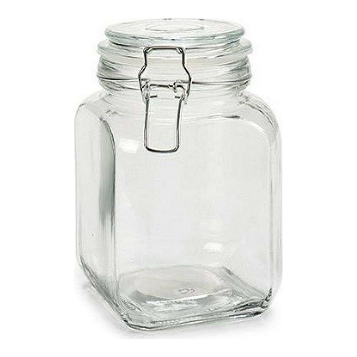 Pot en verre Vivalto 41632 Transparent Argenté Argent verre Silicone Aluminium Acier 1,2 L 11 x 17 x 11 cm 11,5 x 17 x 11 cm