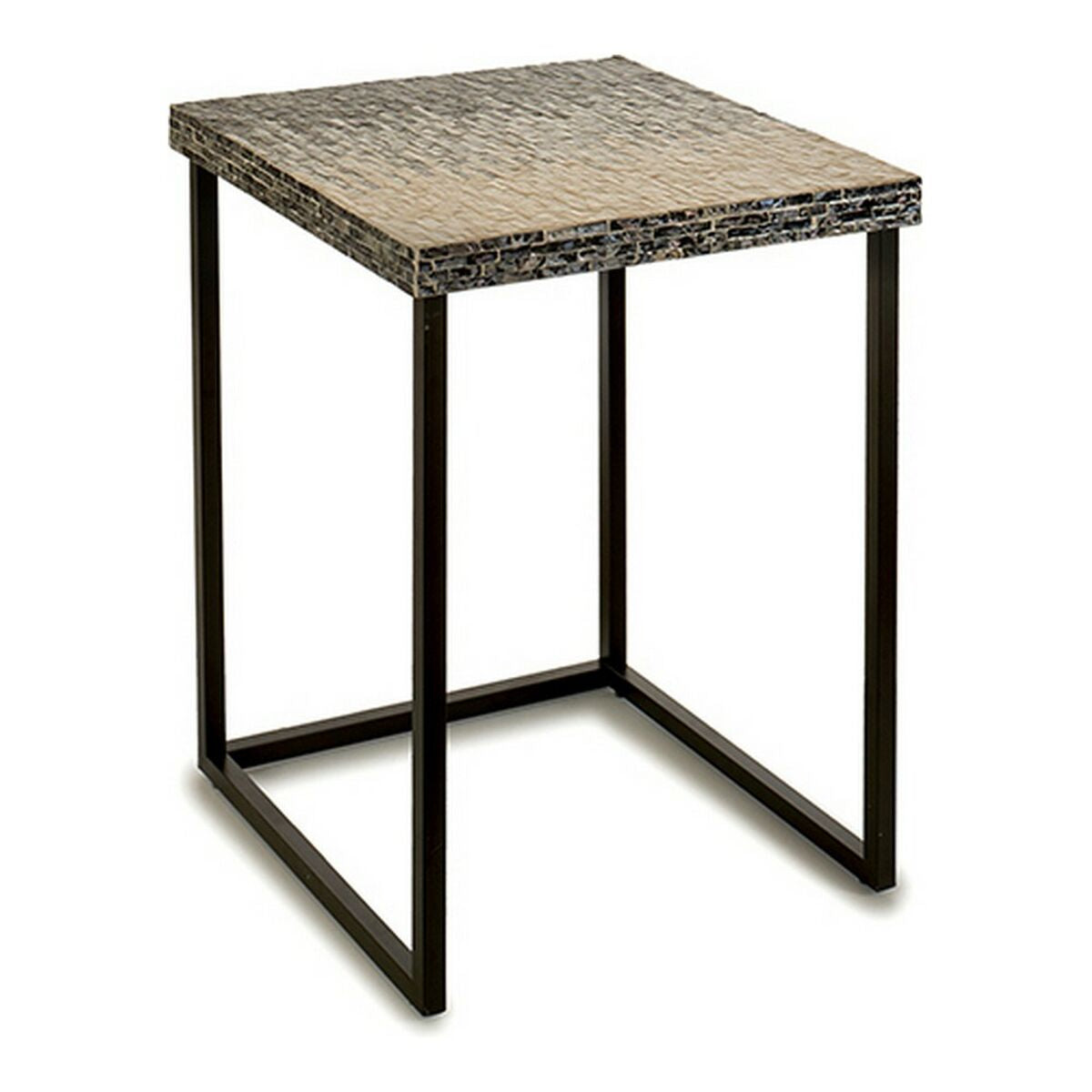 Table d'appoint Gift Decor Gris Nacre noire 47 x 62 x 47 cm