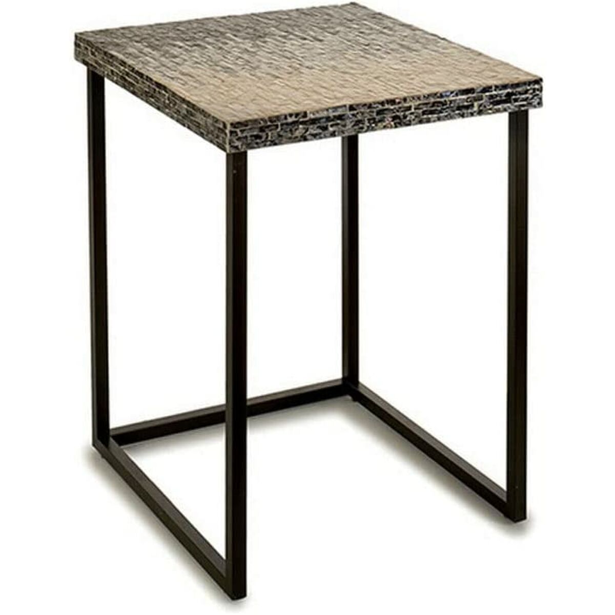 Table d'appoint Gift Decor Gris Nacre noire 47 x 62 x 47 cm
