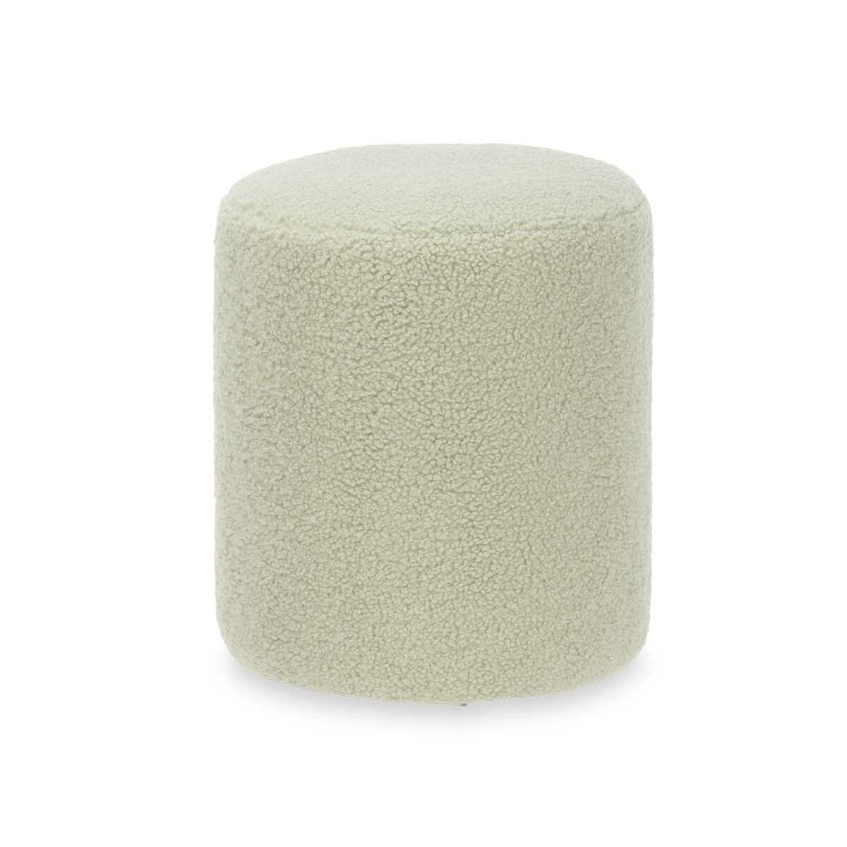 Pouf Gift Decor Vert Tissu Bois MDF