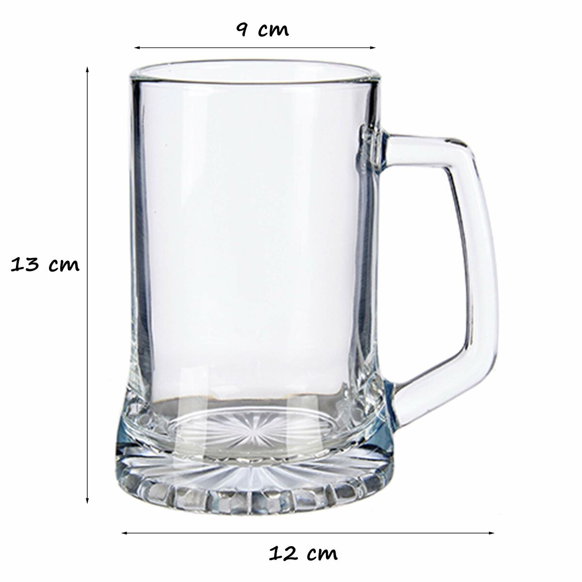 Chope à bière 971469 9 x 13 x 12 cm Transparent verre 380 ml (1 uds)