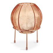 Vase Gift Decor Cuivre Ambre Métal verre Ballon 14,5 x 19,5 x 14,5 cm