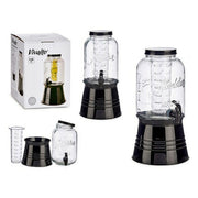 Carafe en Verre Transparent Vivalto Noir Transparent Métal Verre Plastique 3,8 L Refroidisseur