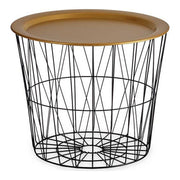 Table d'appoint Gift Decor Noir Doré 52 x 40 x 52 cm