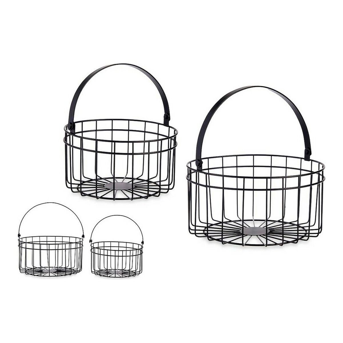 Set de basket Gift Decor Noir Métal