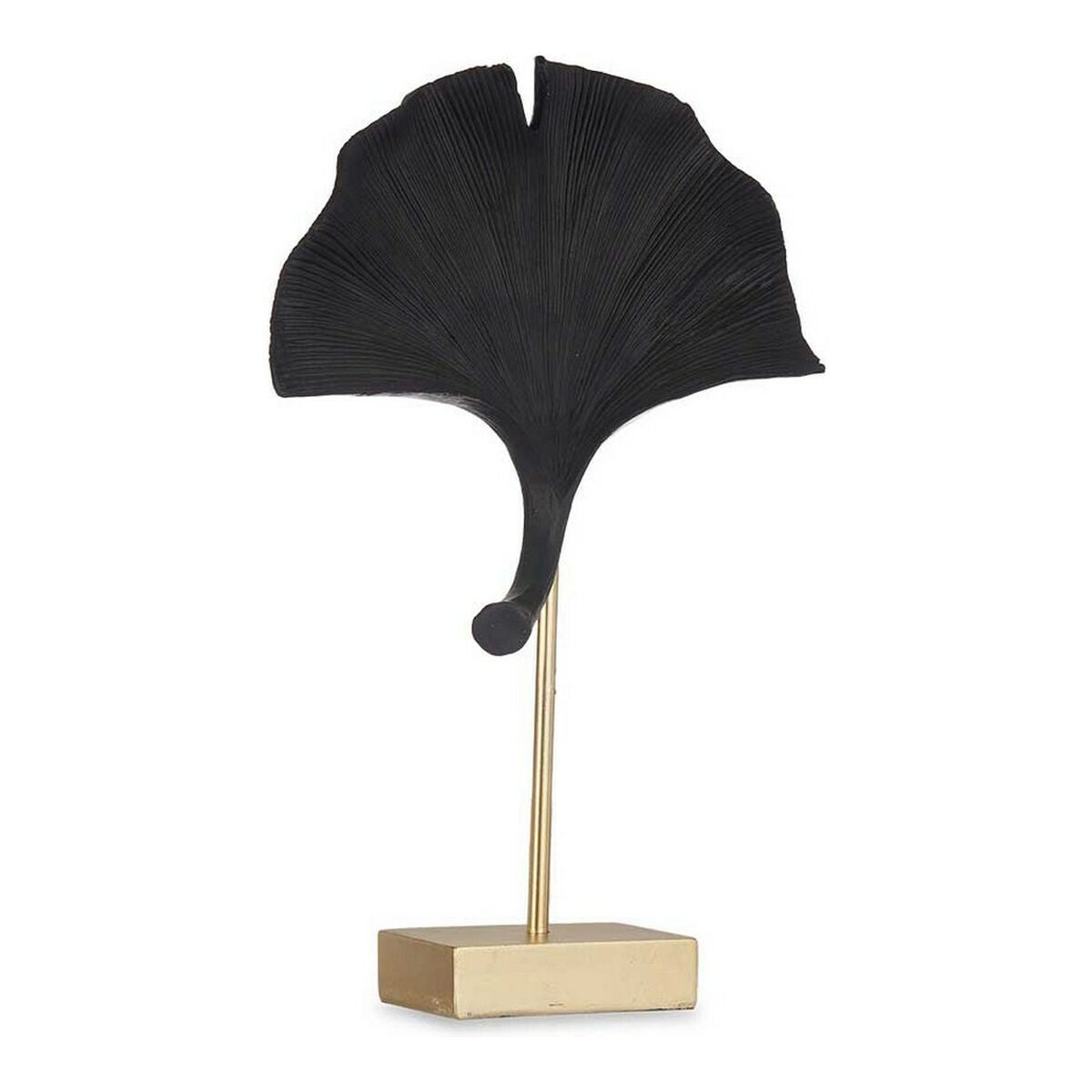 Figurine Décorative Gift Decor Noir Doré Fleur 8 x 37 x 24,5 cm