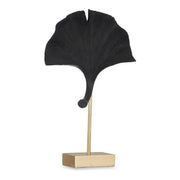 Figurine Décorative Gift Decor Noir Doré Fleur 8 x 37 x 24,5 cm