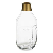 Vase Gift Decor Transparent verre Visage 11 x 24,5 x 12 cm