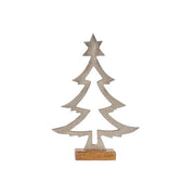 Sapin de Noël Krist+ Argenté Argent Bois silhouette 5 x 29 x 20,5 cm