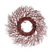 Couronne de Noël Krist+ Bleu Rouge Plastique Branche 50 x 10 x 50 cm