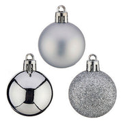 Boules de Noël Krist+ Argenté PVC Ø 4 cm
