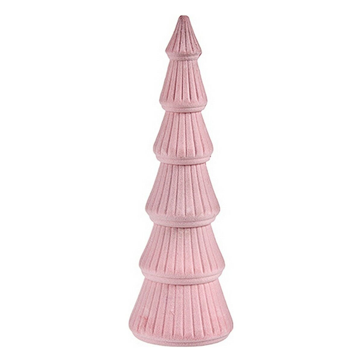 Sapin de Noël Krist+ Rose Velours Bois 12 x 34,5 x 12 cm