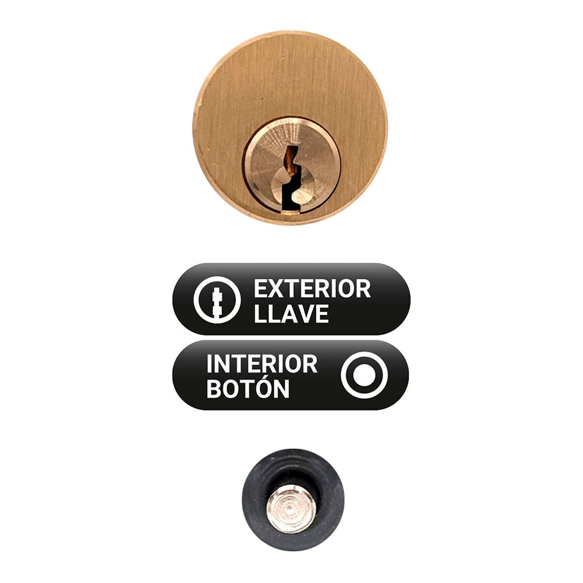 Serrure de sécurité Micel crr06 105b/70 Acier 70 mm Gris Recouvrir