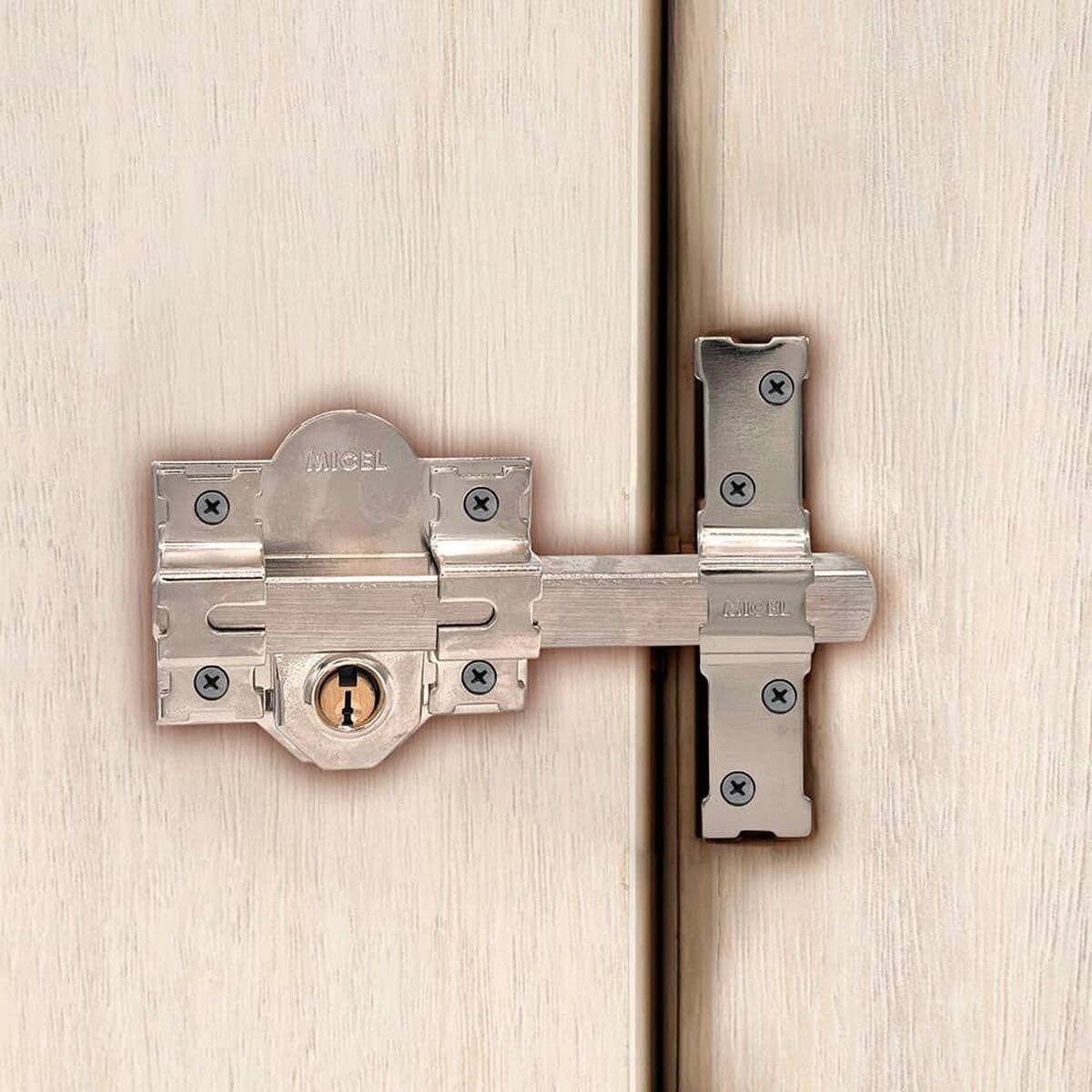 Serrure de sécurité Micel crr09 86l/50 Acier nickel 50 mm Recouvrir