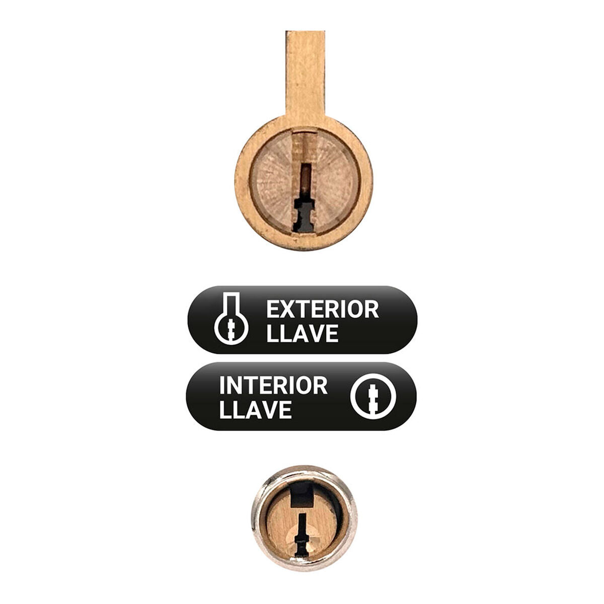 Serrure de sécurité Micel crr09 86l/50 Acier nickel 50 mm Recouvrir