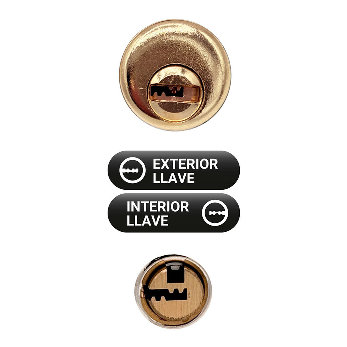 Serrure de sécurité Micel crr11 86l/50 Acier Laiton 50 mm Recouvrir