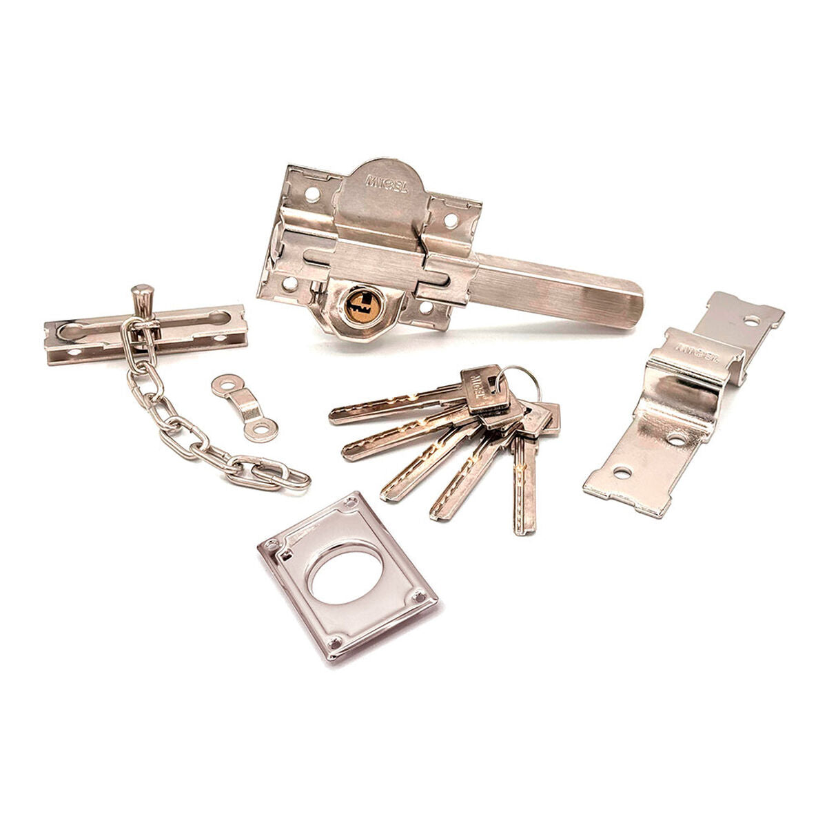 Serrure de sécurité Micel crr11 86l/50 Acier nickel 50 mm Recouvrir