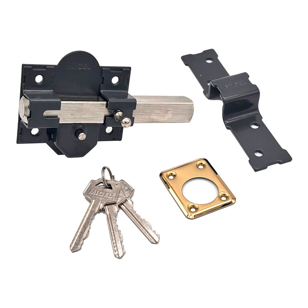 Serrure de sécurité Micel crr12 86b/50 mm Acier Gris 50 mm Recouvrir