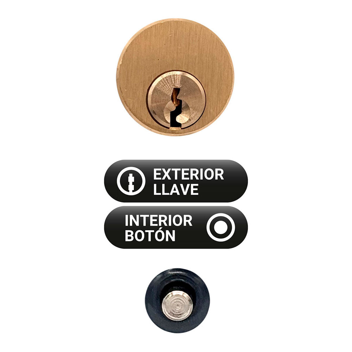 Serrure de sécurité Micel crr12 86b/50 mm Acier Gris 50 mm Recouvrir