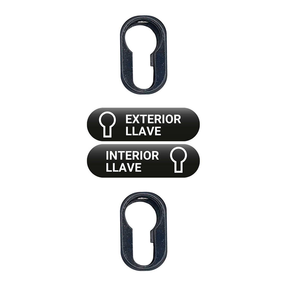 Serrure en applique Micel crr16 Acier Gris