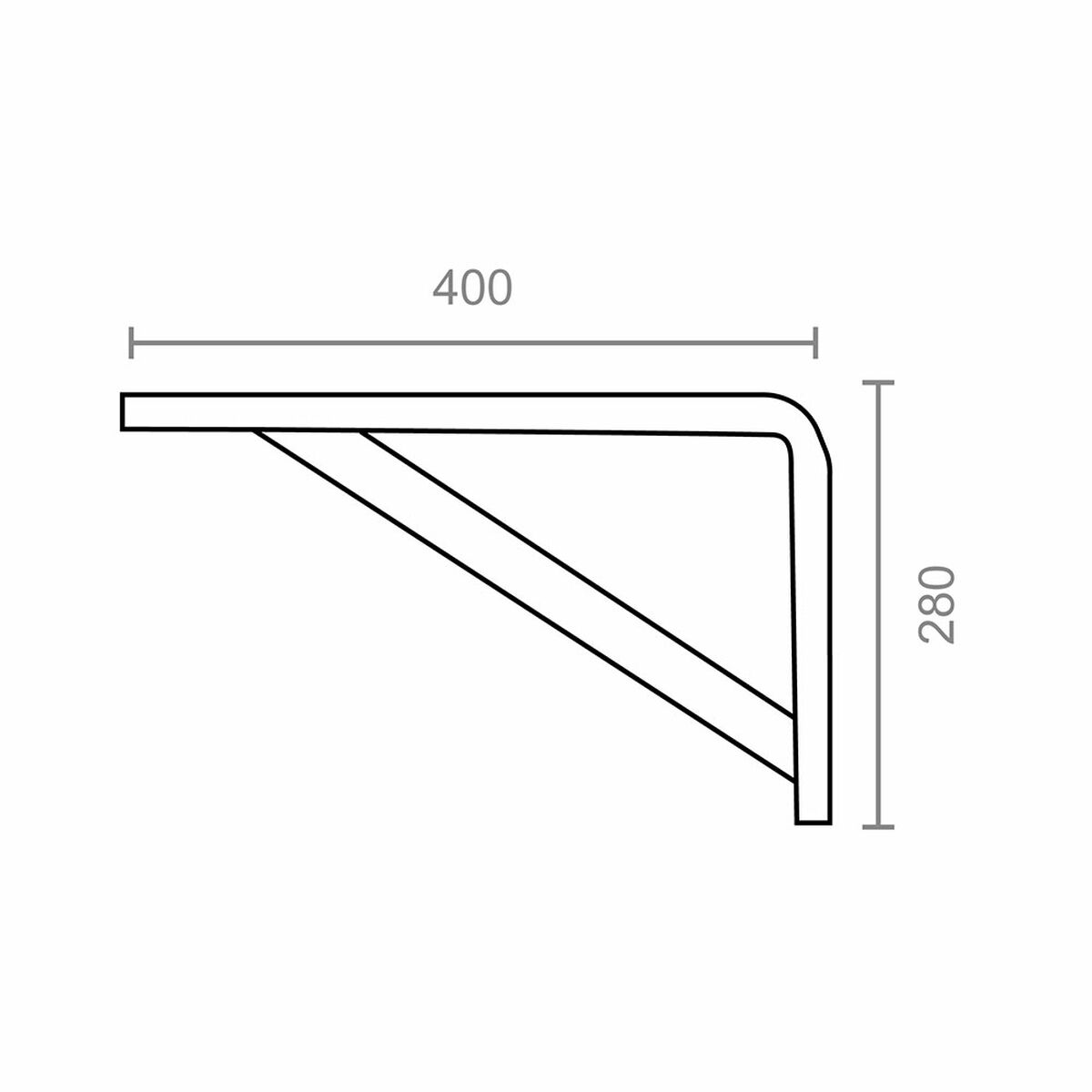 Equerre Micel plm04 Gris 40 x 28 cm