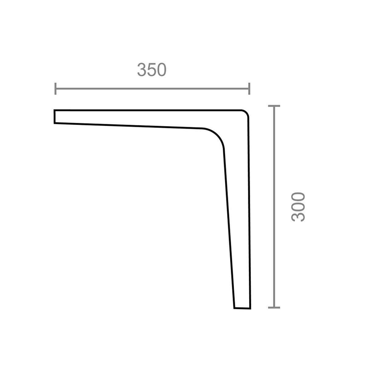 Equerre Micel plus plm02 Blanc 35 x 30 cm