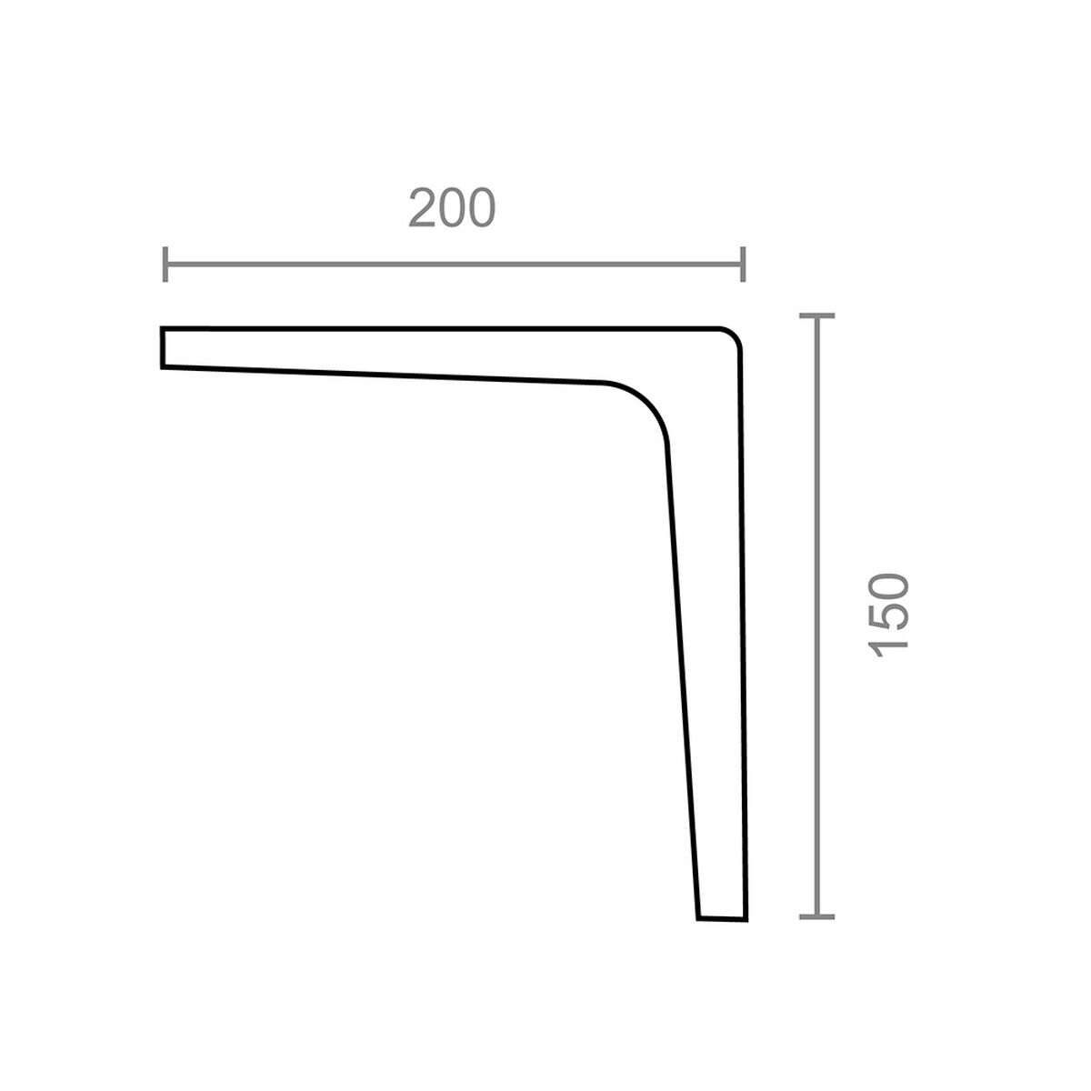 Equerre Micel plm07 Blanc Aluminium 20 x 15 cm