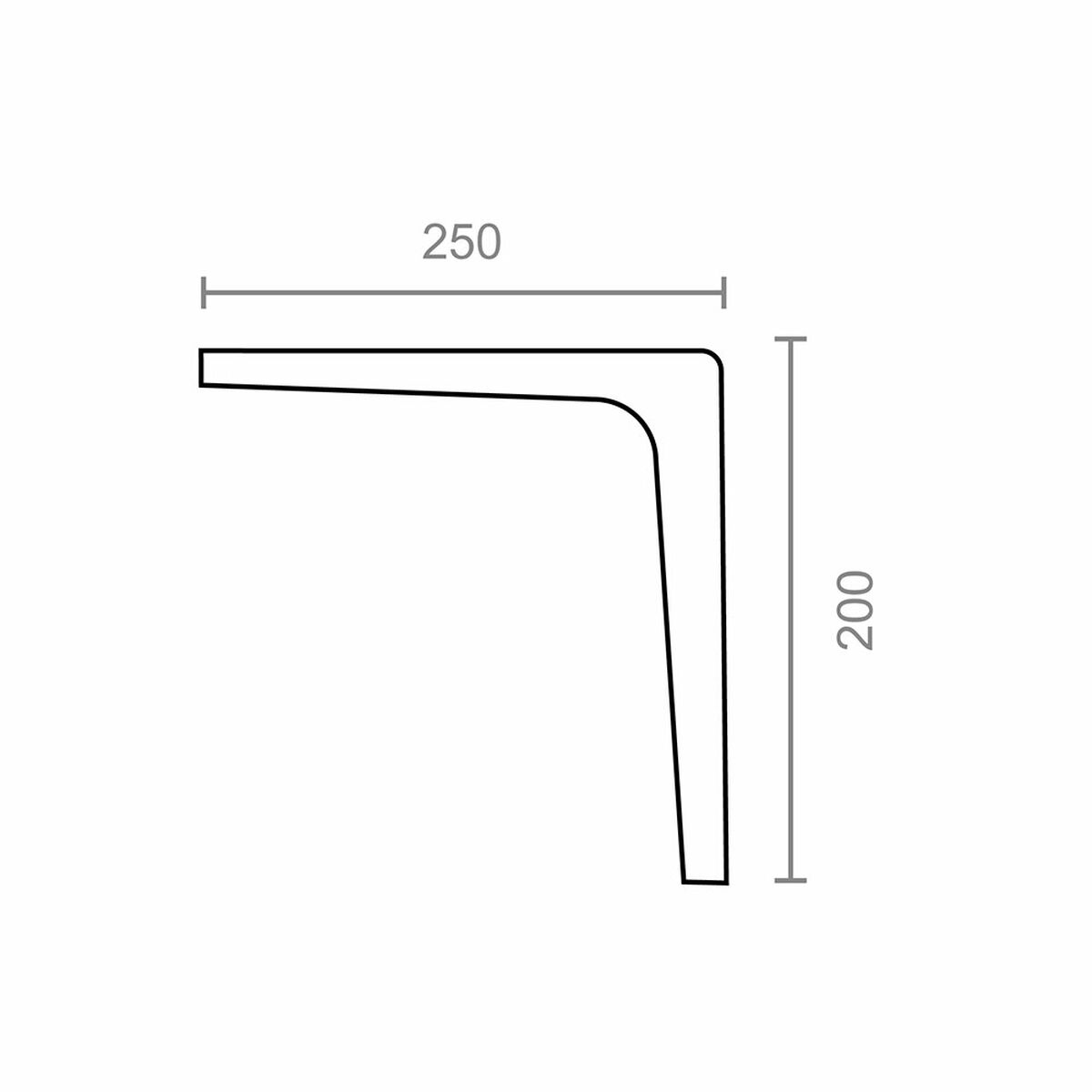 Equerre Micel plm07 Blanc Aluminium 25 x 20 cm