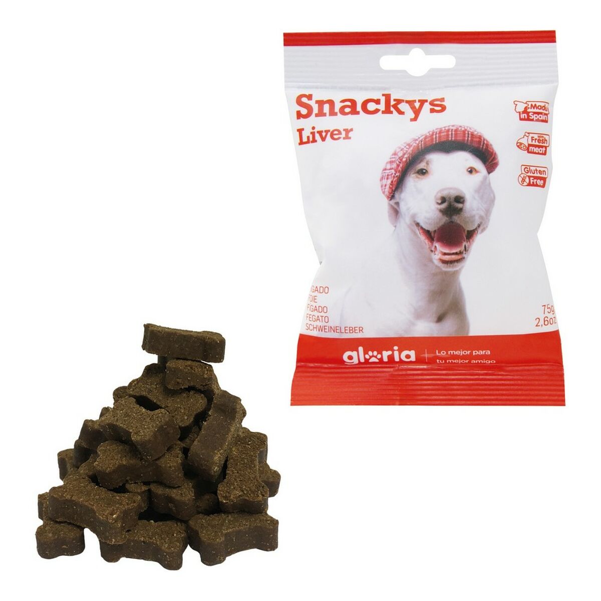 Snack pour chiens Gloria Display Snackys Viande Foie