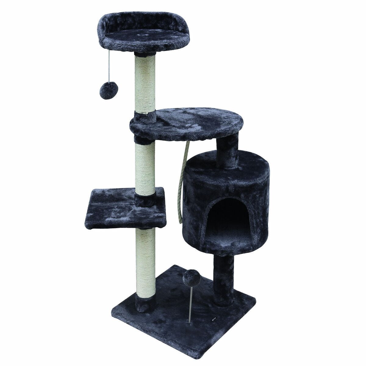 Arbre à chat Gloria Volga Gris Polyester Bois Plastique Sisal