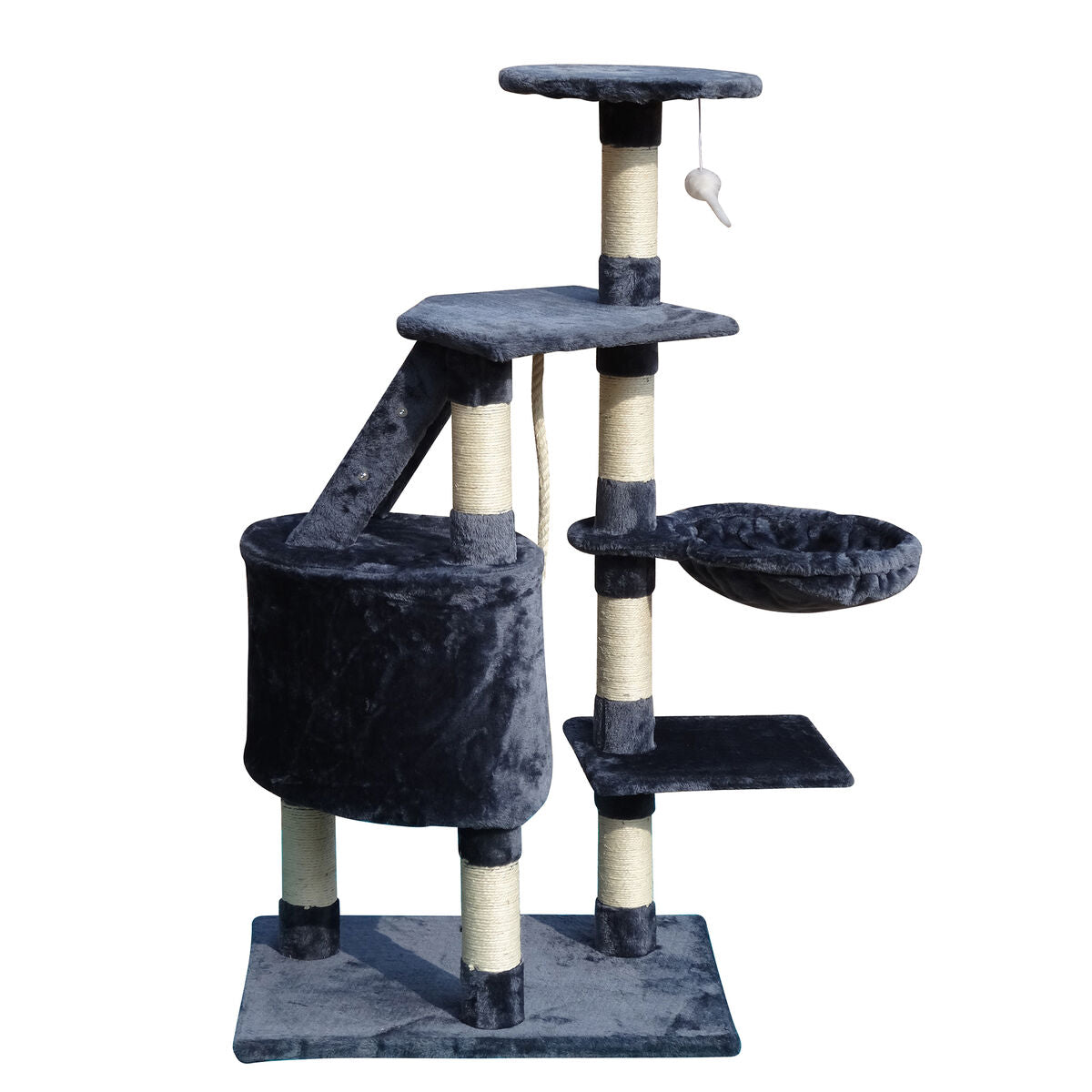 Arbre à chat Gloria Sinu Gris Polyester Bois Papier Plastique Sisal 7,5 cm 55 x 40 x 120 cm