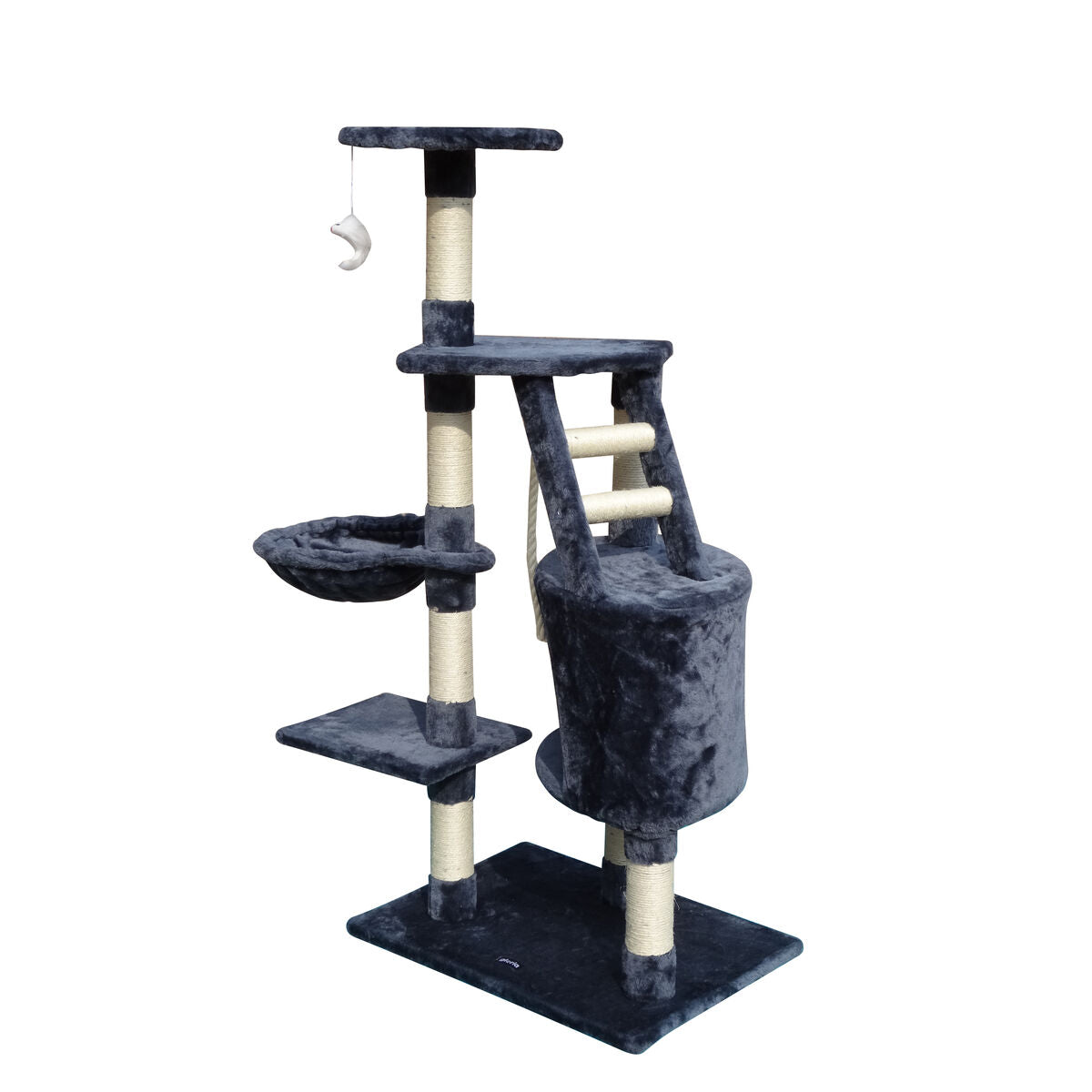 Arbre à chat Gloria Sinu Gris Polyester Bois Papier Plastique Sisal 7,5 cm 55 x 40 x 120 cm