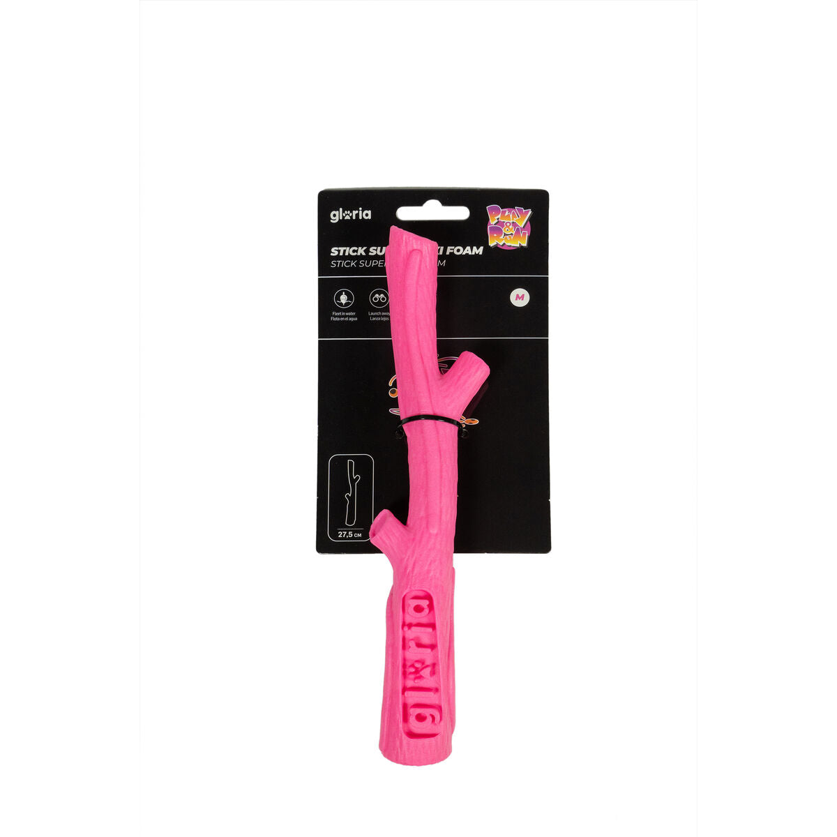 Jouet pour chien Gloria PLAY AND RUN Rose M 27,5 cm