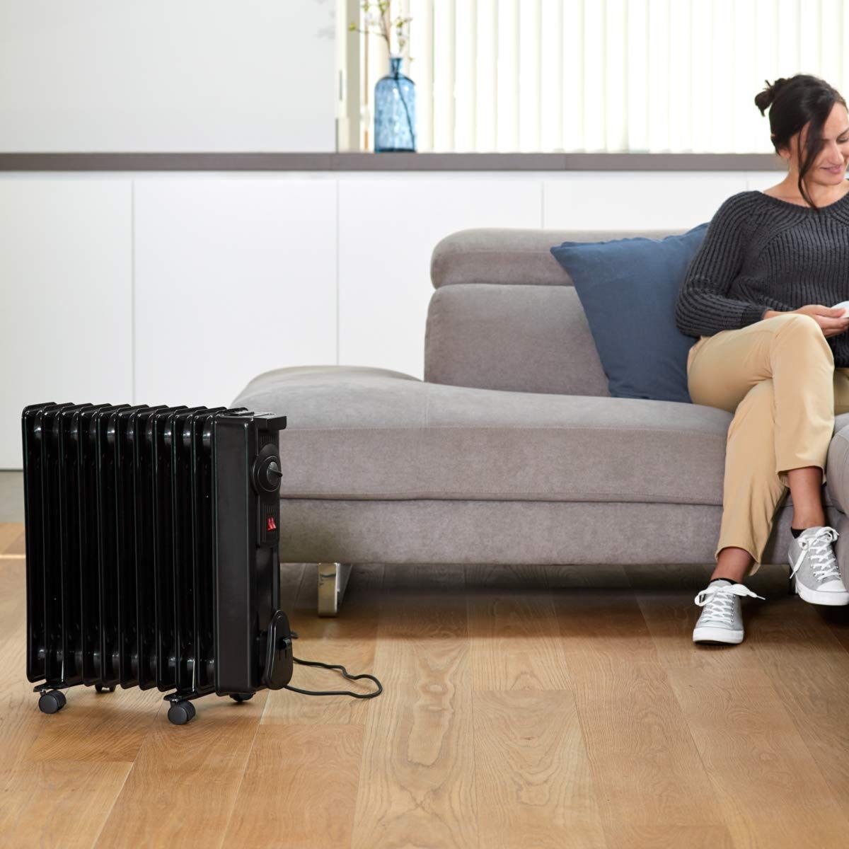 Radiateur à Huile (11 modules) Black & Decker BXRA2000E Noir 2000 W