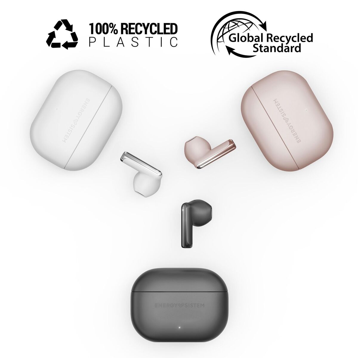 Écouteurs Sans Fil avec Étui de Charge Energy Sistem 459407 Noir