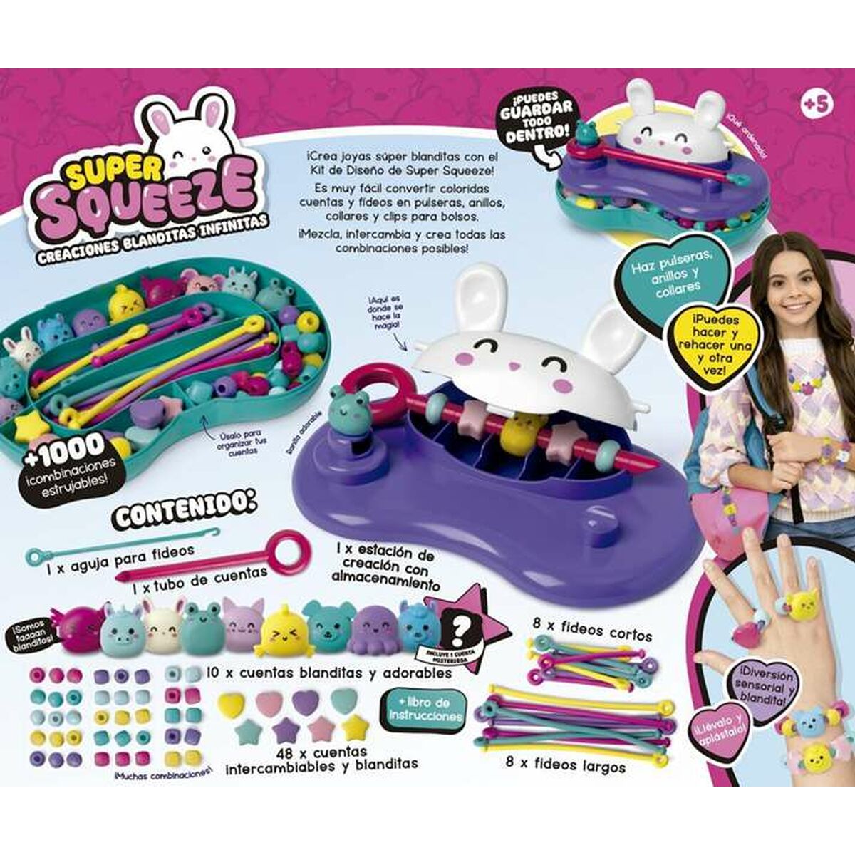 Kit de création de bracelets et colliers Bizak Super Squeeze