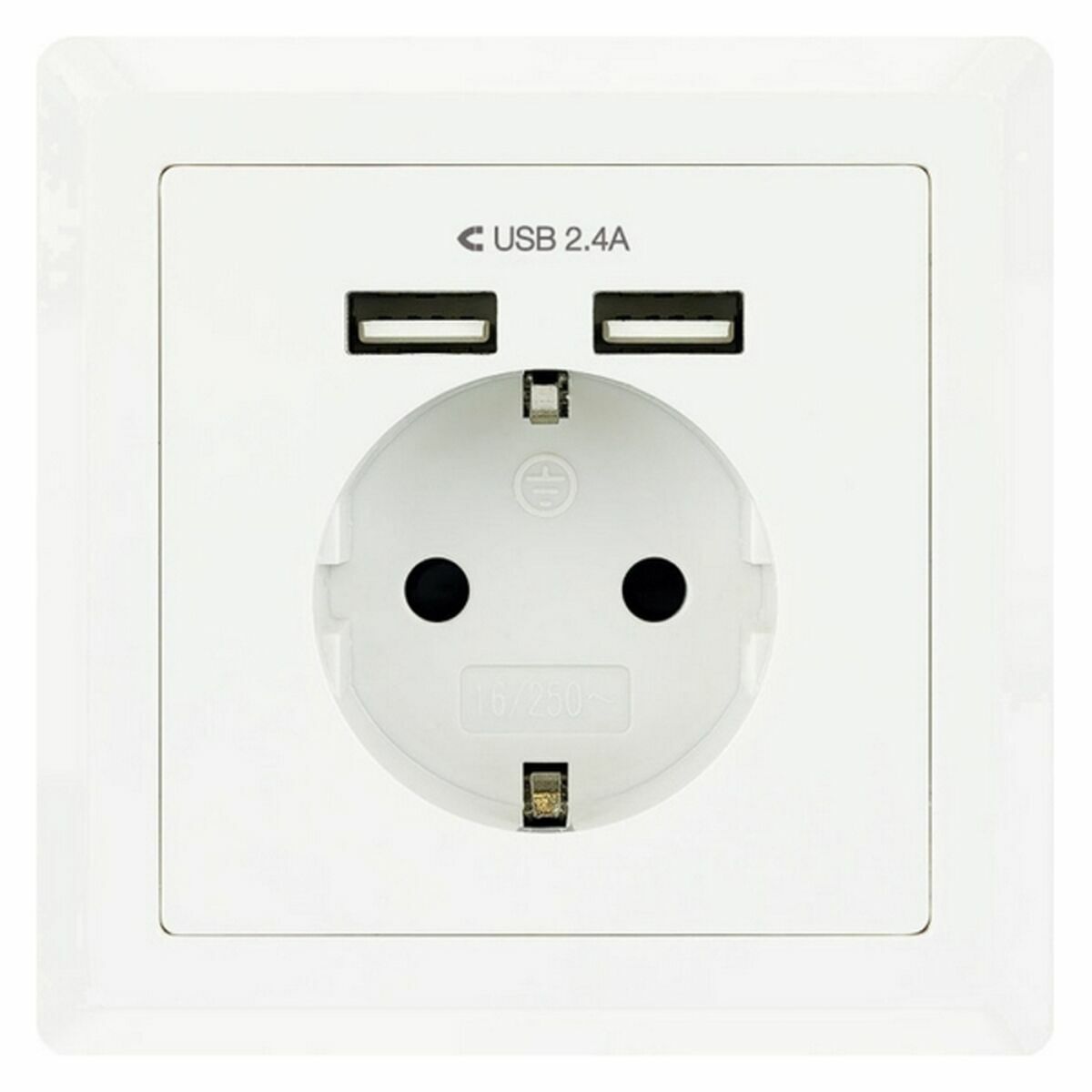 Prise Murale avec 2 Ports USB NANOCABLE 10.35.0010 5 V 2,4 A