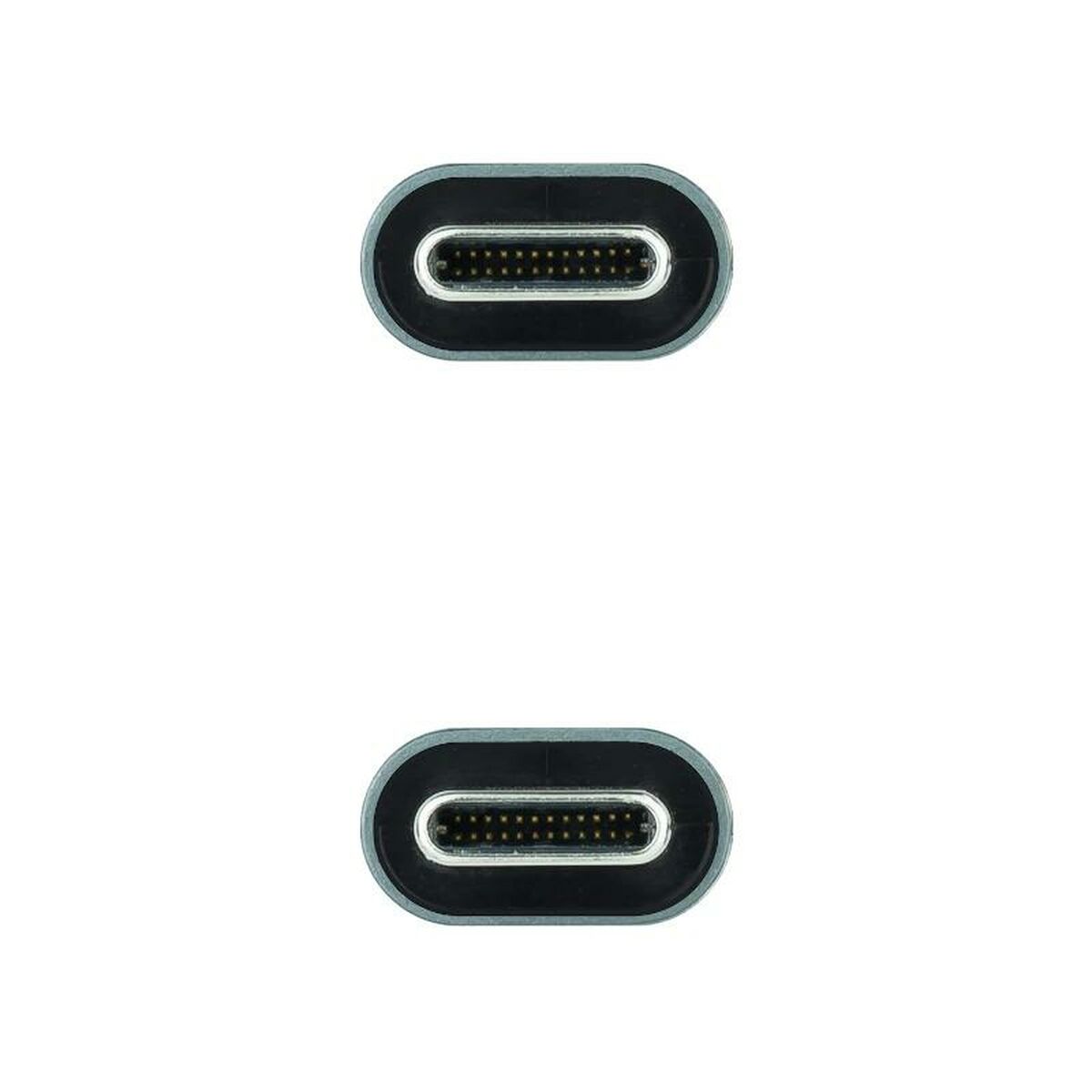Câble USB-C NANOCABLE 10.01.4301 Noir 1 m (1 Unité)