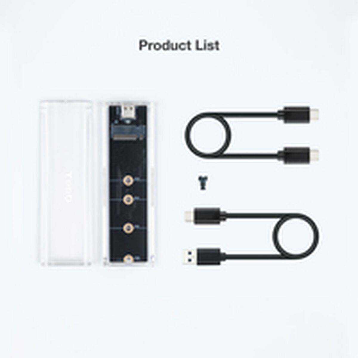 Protection pour disque dur TooQ TQE-2200 Transparent USB USB-C