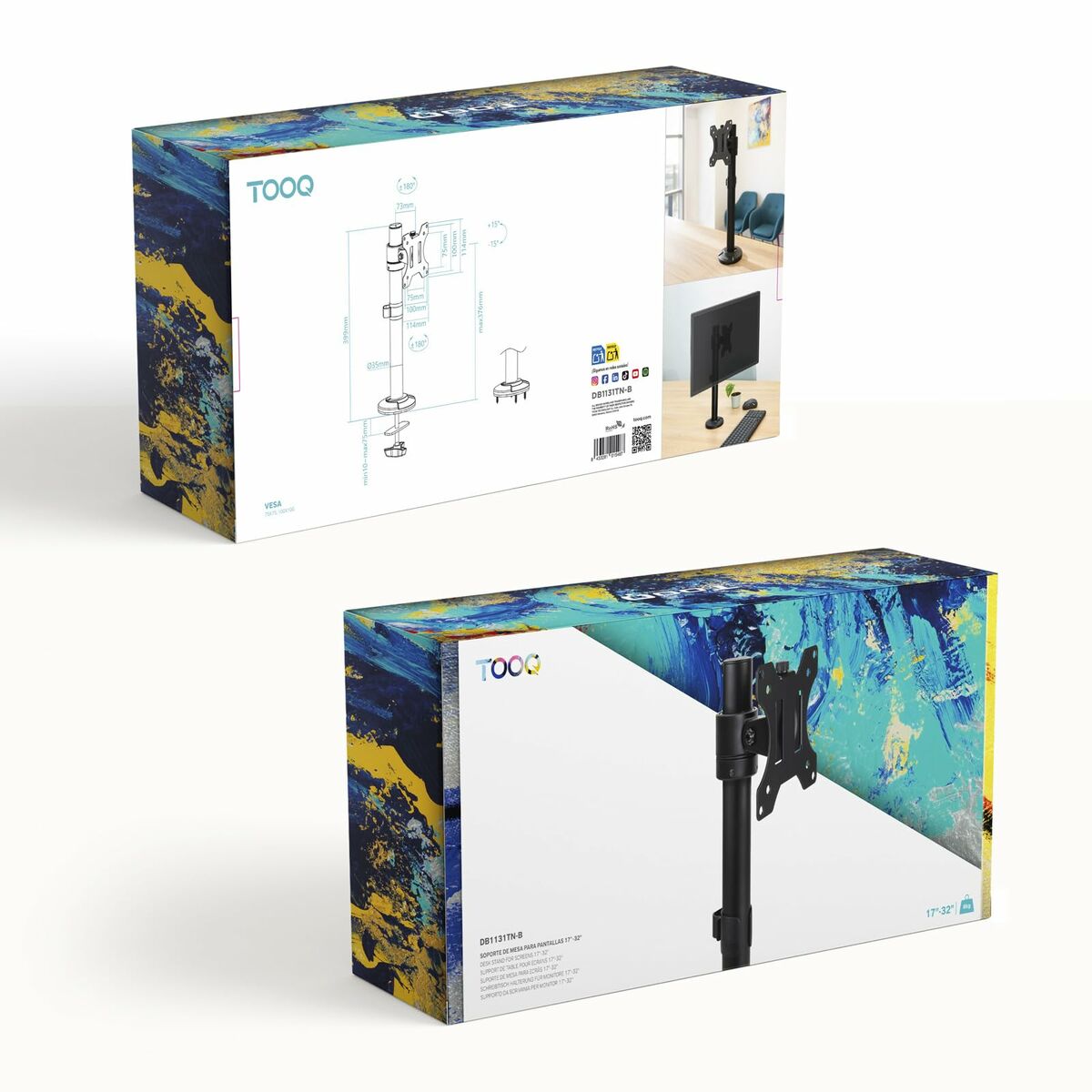 Support de table d'écran TooQ DB1131TN-B 17" 32" 8 kg
