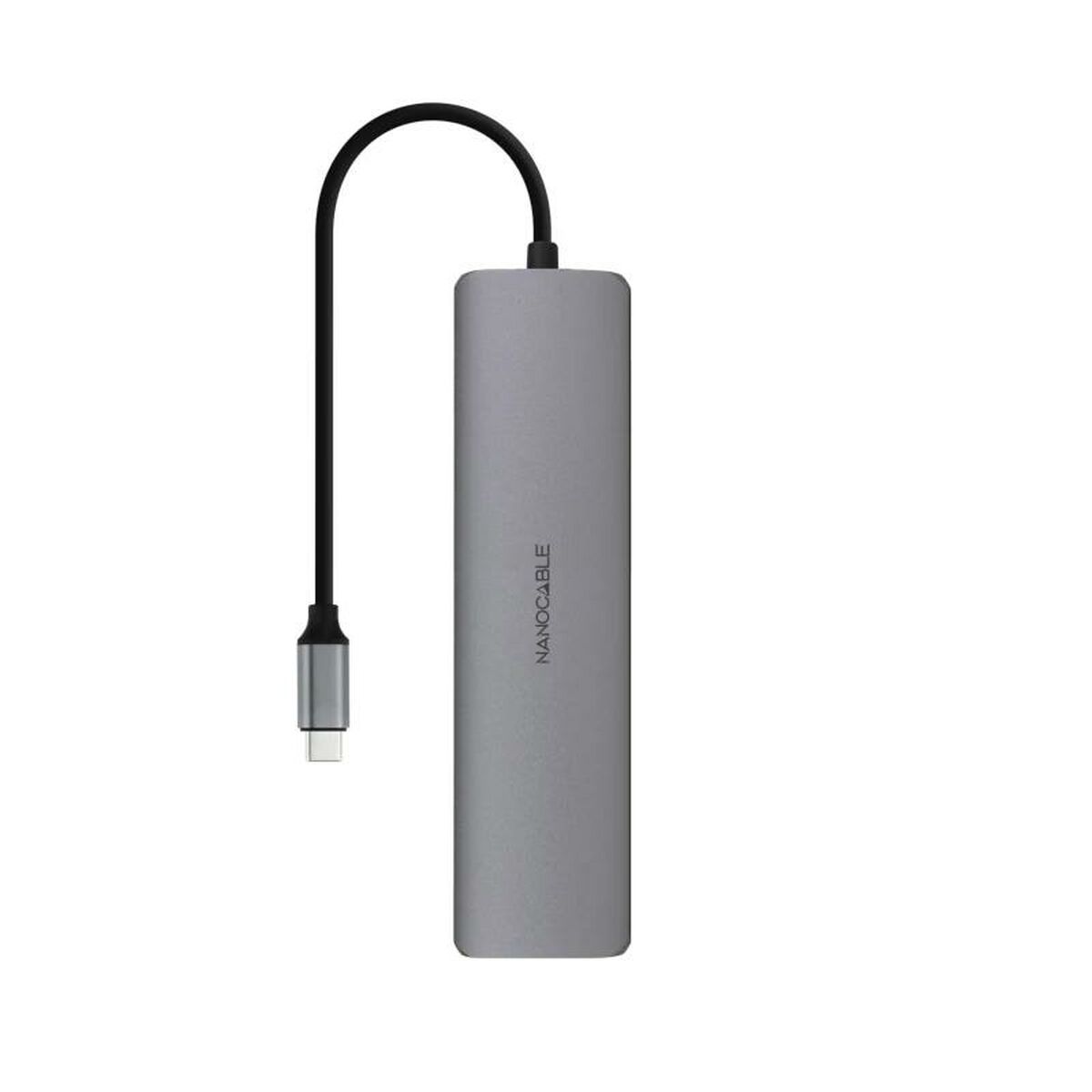 Hub USB NANOCABLE 10.16.4608 Gris 100 W 50 W