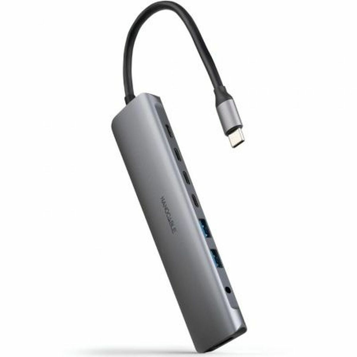 Hub USB NANOCABLE 10.16.4608 Gris 100 W 50 W