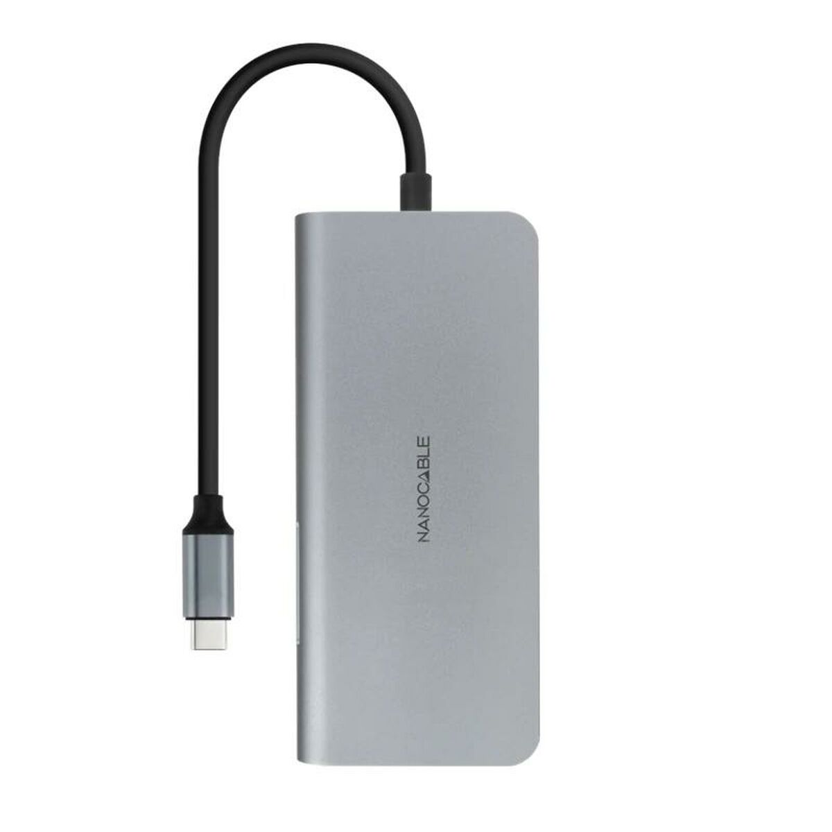 Hub USB NANOCABLE Hub 8en1 Gris 18 cm