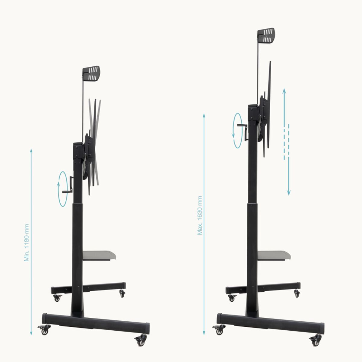 Support de table d'écran TooQ FS20406HM-B 60" 100" (1 Unité)