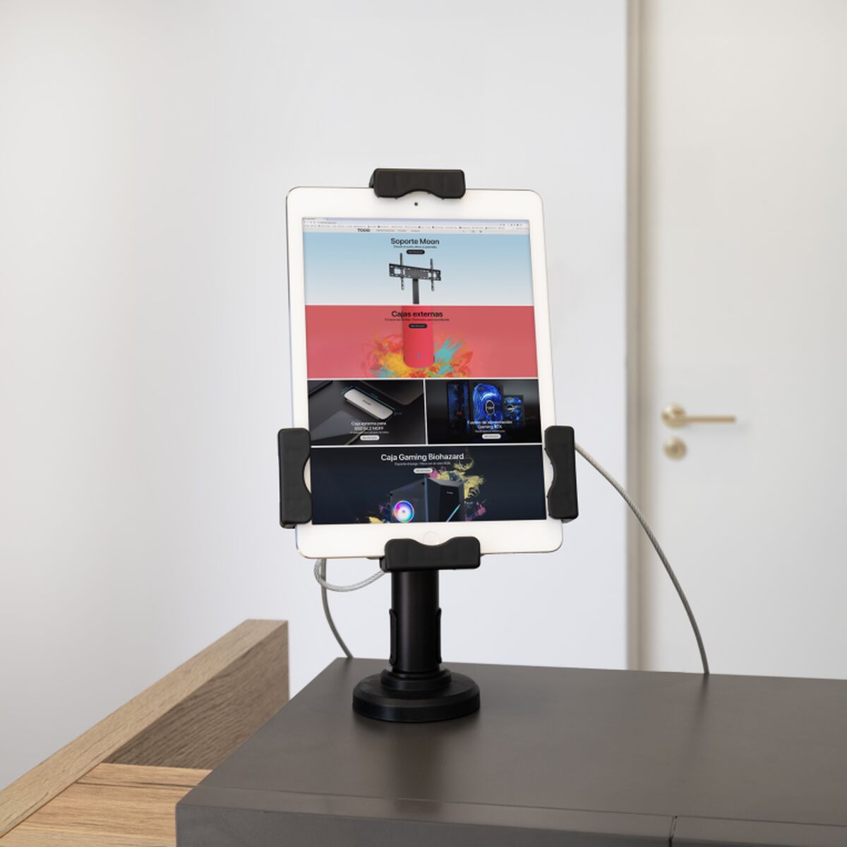 Support pour mobiles TooQ TQTDS0812 Noir Acier